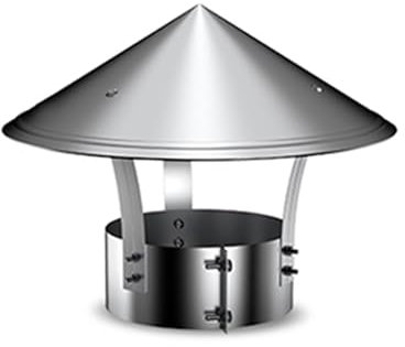 YPGFLMEK Edelstahl Regenhaube Schornstein Kaminabdeckung FüR Kamin- Und Ofenleitungen Schornsteinkappe Mit KegelföRmiger Oberseite FüR Gemauerte Schornsteine Im Freien(150mm)
