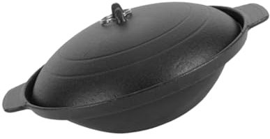 Zerodeko Olla De Barro De Hierro Fundido Para Arroz y Cazuela De Pollo Para Estofados y Sopas Material Resistente