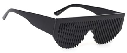 JOINPAYA Brille Schwarz Partygläser Kreativbrille Partybrillen Partyhalter Streich Requisiten Blind Kamm Stil Design Outdoor Reisen Angeln Autofahren Schwarz