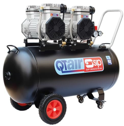SIP QT Air Compressor Ultra Low Noise Oil-Free Direct Drive, 230V 100L 3hp 2.2kW 116psi 8 Bar 16CFM