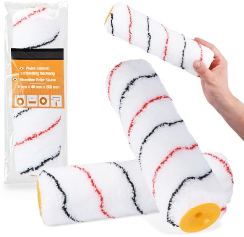 Rullo Vernice 25 cm Microfibra Ricarica Pitture Vernici Pareti Soffitti Facciate Strumenti Professionali Accessori Verniciatura Casa Interni Esterni