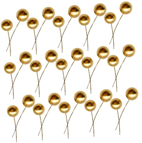 SHINEOFI 200pezzi Rametti Di Bacche Artificiali in Bacche Dorate Simulate Decorazioni Per Natale Accessori Per Fotografia Non Appassiscono Materiale Durevole Leggero e Portatile Per Arredam