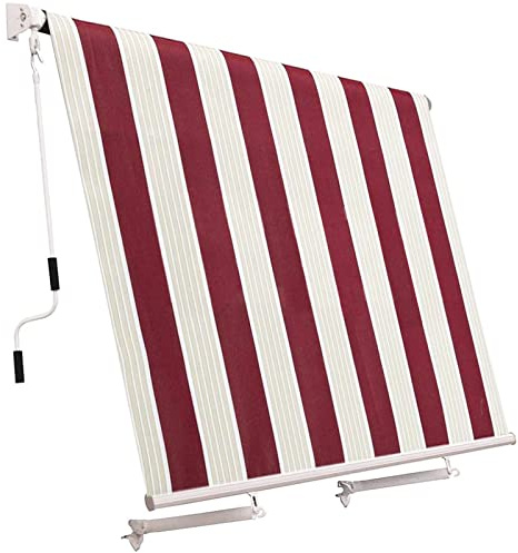 La zappa Tenda da sole a caduta per esterno senza cassone (Bordeaux/Crema, 100 x h 250 cm)