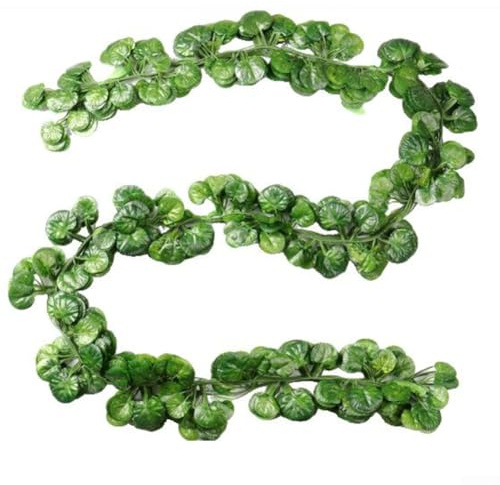 FACULX 12Pcs Artificial Hanging Plants, Long Green Grape Creeper Basket Garland, 220cm Faux Leaf Vines for Wedding Garden Home Wall Decor(Begonia)