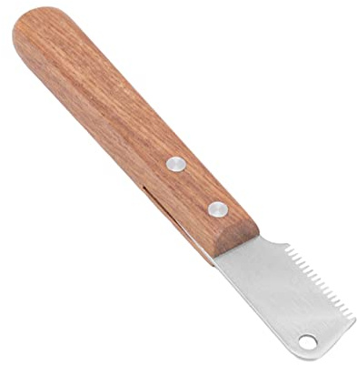 Cuchillo profesional para el cuidado de mascotas para perros - Elimina los nudos y reduce la caída del cabello, ideal para todo tipo de pieles con mango de madera