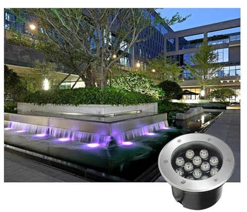 Foco Empotrable Para Exteriores - Luz LED Sumergible, Foco Para Estanque De 12 V, Iluminación LED Para Piscinas Con Resistencia Al Agua IP68, Ideal Para Estanques, Fuentes, Spas, Jardines(Blue,24w)