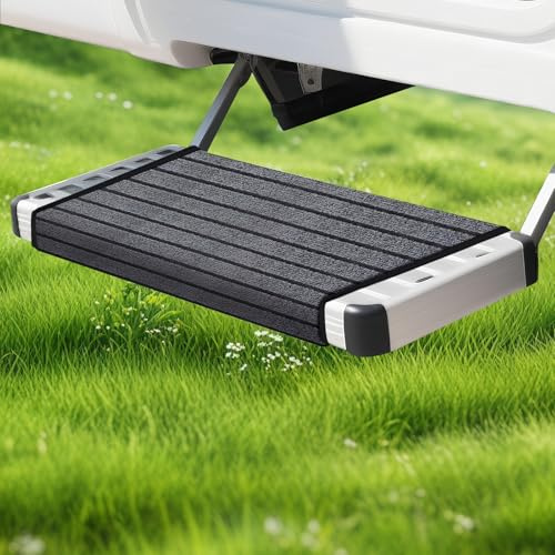 FINELYCR Marches pour Camping-Car Paillasson, Réglable Paillasson pour Marche Camping Car, Antidérapant Tapis Marchepied Camping-Car, avec Boucle de Fixation, pour Camping-Cars et Petites Caravanes