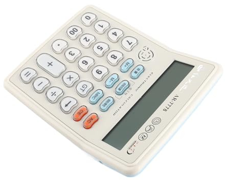 EBTOOLS Calcolatore del Desktop Musicale con Display LCD a 12 Cifre, Bottoni Grandi, Sveglia e Funzione di Gioco per Pianoforte per Ufficio, Business e Uso di Classe