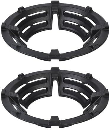 Ysislybin Wok Ring Cast Iron Support Ring Stove Rack Pan Support Non Slip Wok Stand Cooktop Range Rack for Burner Gas Stove Hobs (2)
