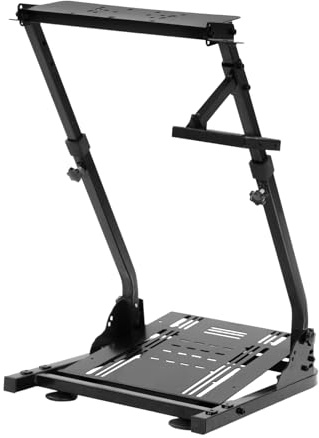 Klappbarer Lenkradständer, verstellbarer & faltbarer Simulatorständer für Lenkrad & Pedale, Gaming Wheel Stand mit Schalthebelhalter, stabiler Racing Lenkradständer, hohe Tragfähigkeit 20 kg