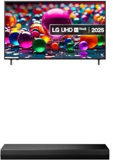 LG 55UA75006LA 55-Inch 4K UHD Smart TV bundle with US20A Soundbar with built-in subwoofers & WOW Interface 2.0 channel, 50W