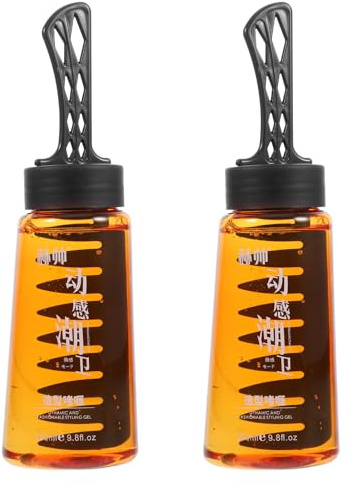 GALPADA Styling Gel für Männer 2 Stück mit Integriertem Kamm Festhaltendes Haargel mit Schnelltrocknender Formel Geeignet für Fettiges Haar Anwendung zu Hause und Unterwegs