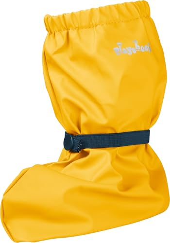 Playshoes Unisex Baby Waterproof Rain Footies with Fleece Lining, Yellow, Small