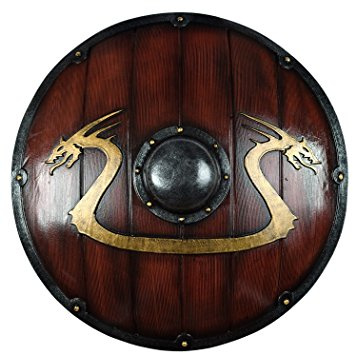 Epic Armoury Wikingerschild mit Drachenmotiv aus Schaumstoff Fantasy Schild LARP Ritter Fasching Mittelalter Wikinger