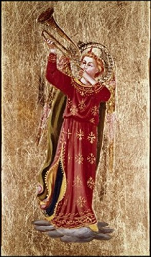 Posterazzi Angel with Trumpet Fra Angelico (1387-1455 Italian) Poster Print, (24 x 36)