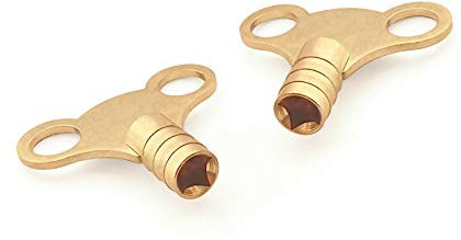 A1SONIC® Brass Radiator Key - Radiator Bleed Key - Radiator Bleed Valve Key - Venting Air Valve (2)