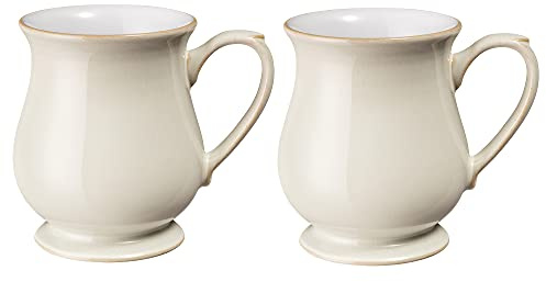 Denby Linen Craftsman Mug Set of 2, Cream, Large