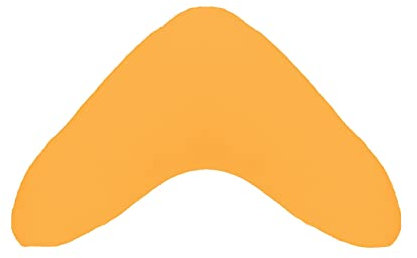 Dukal | Bezug für Bumerangkissen/Lesekissen | aus hochwertigem DOPPEL-Jersey | 100% Baumwolle | Farbe: Gold