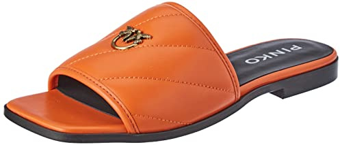 Pinko Molly Ciabatta Nappa TRAPUNTAT, Sandali Donna, A71_ARANC.Vibrante, 38 EU Larga