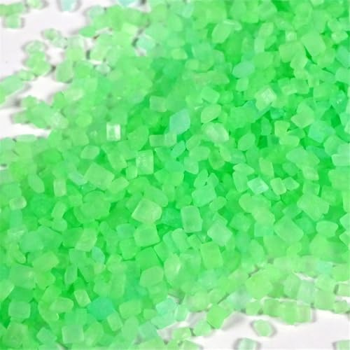 Streuselheld Kristallzucker Hellgrün 40g Grüne Kristallzucker-Streusel | feine Zuckerstreusel zum Verzieren essbare Sprinkles für Gebäckkreationen wie Torten, Kuchen, Muffins & Keksen