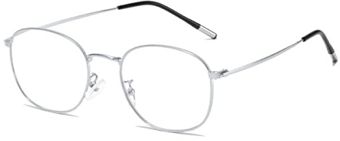 KOOSUFA Mode Runde Gleitsicht Lesebrille Herren Damen Gleitsichtbrille | Metall, Progressive Multifokus, für Nah und Fern, Anti-Blaulicht, Ultra Leicht, Intelligente Arbeitsplatzbrille Lesehilfe