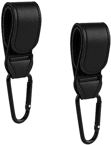 2 Kinderwagen Hook, Taschen Haken Kinderwagen Organizer Haken Kinderwagenhaken Taschenhaken Robuster Kinderwagenhaken für Wickeltasche Aufhängen Von Taschen Einkäufen (Schwarz)