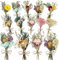 10 Pcs Mini Dried Flower Bouquet, Wildflower Garland Decor, Don't Forget Me Flower Bouquets for DIY Crafts Photo Props Present Decor