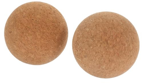 FRCOLOR Kork Massagebälle für Beine und Finger zur Tiefenmassage vor Training dem Workout 2 Stück