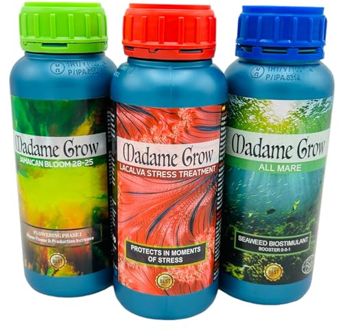 Madame Grow - Engrais Universel pour Plantes Vertes - Nutrition et Croissance - Formule Organique - 3 x 500ml