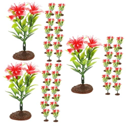 Amosfun 45pièces Décorations De Simulation Rhododendron pour Garçon Fille Fleurs Artificielles pour Tableaux De Sable Et Décorations DIY