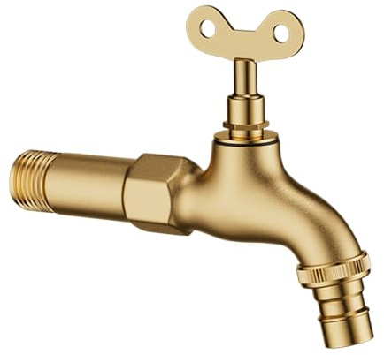 SXWYLZ Robinet Exterieur Jardin 1/2 Laiton Robinet Mural Eau Froide Robinet Mural Extérieur Long Robinet en Laiton pour Extérieur pour Exterieur Jardin Terrasse