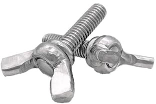 KSeSii 2 stücke M10 M12 Schmetterling Hand Schraube Muffs Hülsen Barren Horn Schrauben Muff Hülse Edelstahl Bolzen 18mm-70mm Lange(M10x30mm)