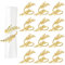 12 Piezas Servilleteros Individuales Dorado Anillos Servilleteros Redondos Anillo de Servilleta de Metal Decoración de Mesa para Bodas Navidad Acción de Gracias Cumpleaños