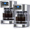 Taylor Swoden 2 Unités Cafetiere Filtre, Programmable 24h Cafetiere Electrique 1,5L à 12 Tasses, Machine a Cafe Maintien au Chaud et Anti-Goutte 40 Min, Infusion Rapide, 950W, 0% BPA, Gris- Pewter