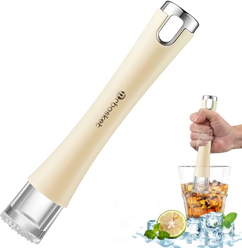 SilverChry Cocktail Stössel, Cocktail Stampfer, Acryl-Spike-Kopf + Aufhängeloch-Design, geeignet für die Herstellung von Mojito, Cocktails und Säften