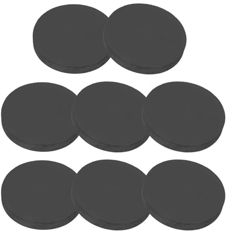 PATIKIL Rondelle Caoutchouc Ronde 8 Pcs Entretoise Anti-Vibration 60mm OD x 8mm Épais Patins pour Meubles pour Climatiseurs Lave Linge Fabrication de Joints Bricolage, Noir