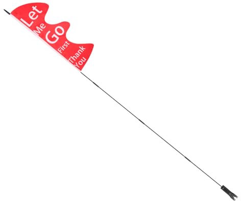 ibasenice Sicherheitsflagge Für Fahrrad Mit Fiberglas Fahnenmast Dreieckige Fahne Zum Fahren Einfach Anzubringen Transportieren Platzsparend Und Sicher