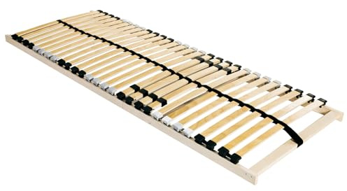 Gecheer Lattenrost Braun 90 x 190 cm Massives Buchenholz, Lattenrost selbstmontage für Ehebett Teenagerzimmer Hotelbetten