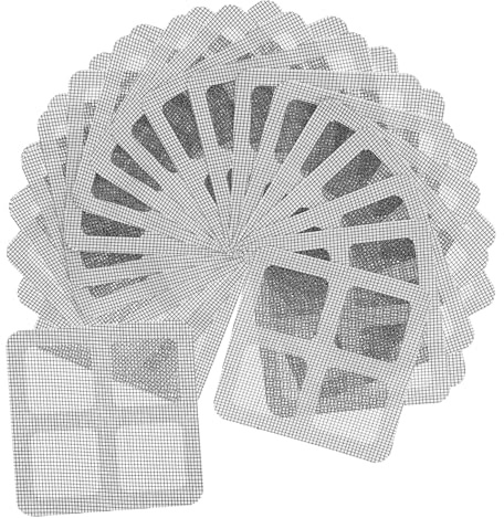 FUTUREORYY Grille Bain Anti Cheveux Récupérateur de Cheveux pour Bonde de Bain Autocollant Filtrant en Plastique Blanc 100 Pièces Cuisine