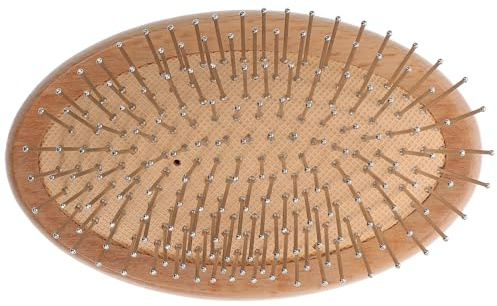 Angoily Airbag Holzkamm Klein mit Massagefunktion Antistatisch Tragbar für Lockiges und Glattes Haar Luftkissendesign für Zuhause und Reisen