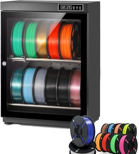 Boîte De Séchage De Filament 3D, Déshydrateur Pour Imprimante 3D 10-12 Bobines, Boîte De Rangement Anti-Humidité, Plage D'Humidité RH15%-RH60%, Pour Nylon, PLA, PETG, ABS, TPU, PA