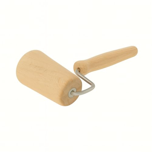 Neustanlo Eckenroller konisch | Buchenholz Teigroller für Ecken & Kanten | perfekt für Backformen & Bleche | ergonomischer Holzgriff | ideal zum Ausrollen von Teig in schwierigen Bereichen