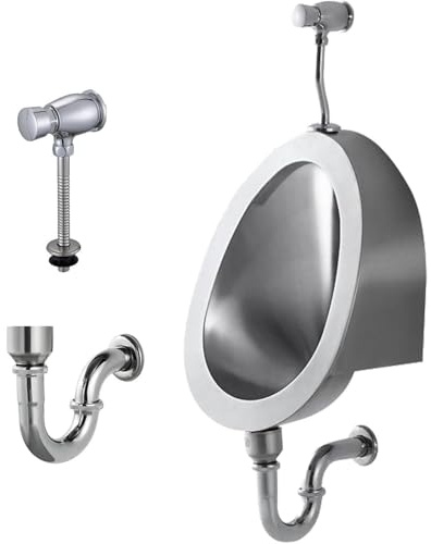 Urinario de pared de acero inoxidable con sensor inteligente para baños comerciales y domésticos