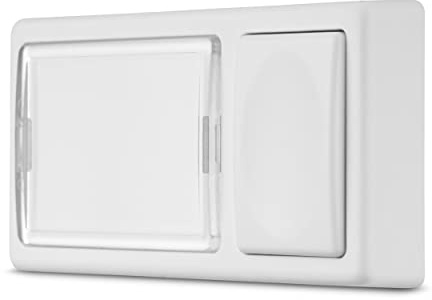 REV Türklingel, Klingel mit Namensschild, max. 25VAC bei 2A, weiss