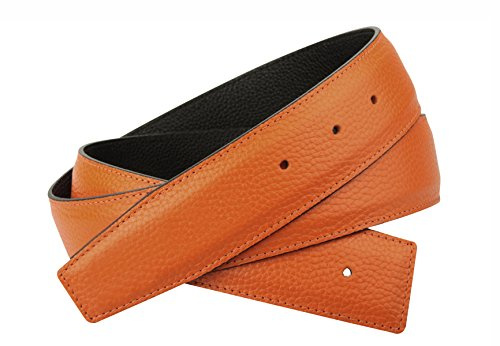 H Gürtel Orange Wendegürtel in echt Leder für Herren & Damen 32mm Breiter