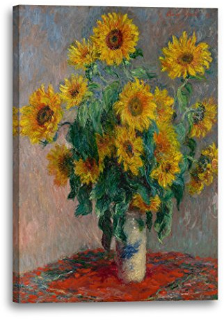 Leinwand (60x80cm): Claude Monet - Ein Strauß Sonnenblumen (1881)
