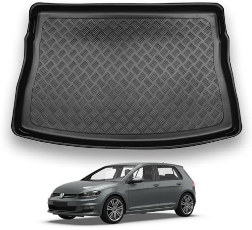 NOMAD Boot Liner Mat for VW Golf Hatchback 2012-2020 [Upper Boot position] | Tailored PE Car Boot Protector Tray, Waterproof Raised Edge Trunk Mat, Easy Clean Cargo Floor Liner