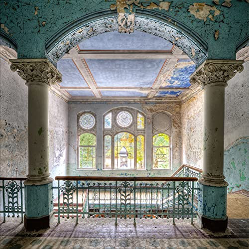 artissimo, Glasbild, 30x30cm, AG4061A, Lost Places II, Urbex, Bild aus Glas, moderne Wanddekoration aus Glas, Wandbild Wohnzimmer modern