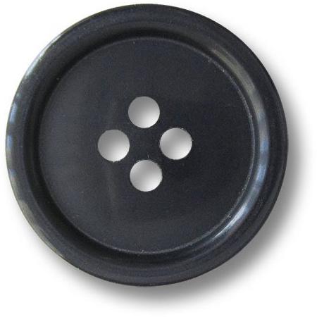 10er Set günstigere dunkelblaue Vierloch Kunststoffknöpfe mit Perlmutt Schimmer/B-Ware/Perlmuttartig Dunkelblau/Kunststoff Knöpfe/Ø ca. 23mm