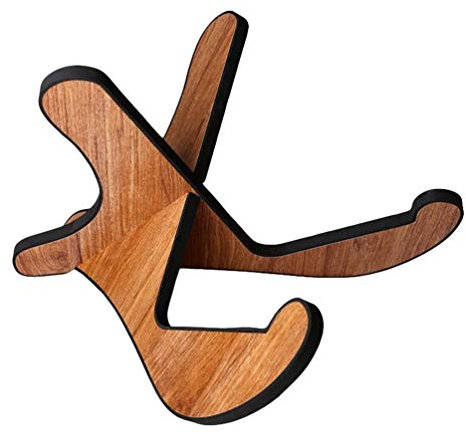 PengGengA Bass Gitarrenständer Zusammenklappbarer Universal A Rahmen Holz Ständer für Kindergitarre Western und Konzertgitarre, Akustikgitarren, E-Gitarren, Klassische, Ukulelen (Braun)